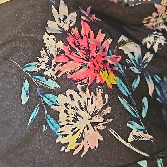 A.N.A. Black floral maxi skirt with side slits size large - Picture 7 of 7